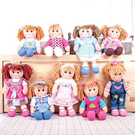 Bigjigs Toys růžový kabátek s kloboučkem pro panenku 28 cm