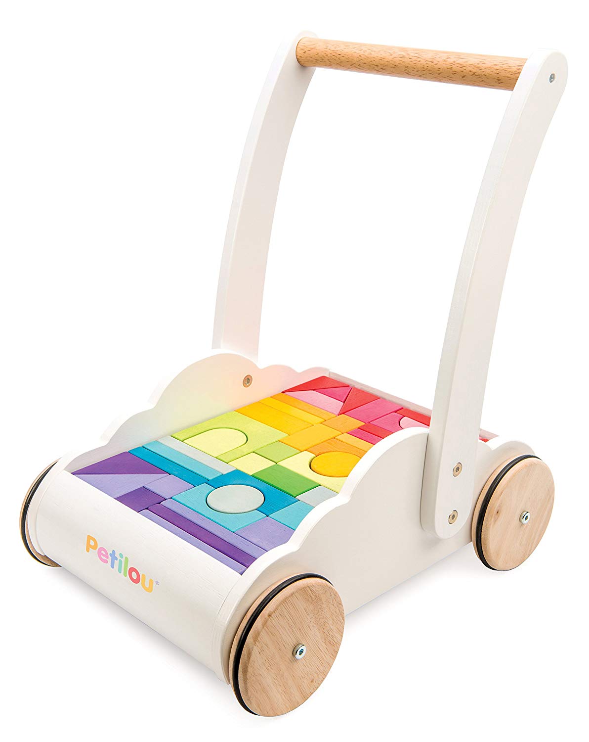 Le Toy Van dřevěný vozík s duhovými kostkami