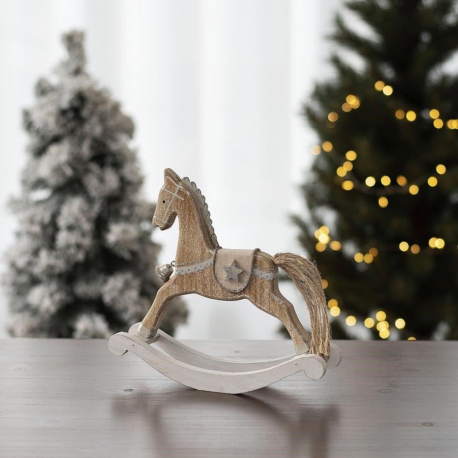 Dřevěný houpací koník 21cm