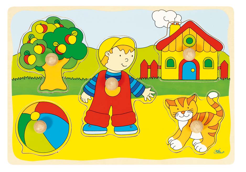 Goki Dřevěné puzzle - Venkov