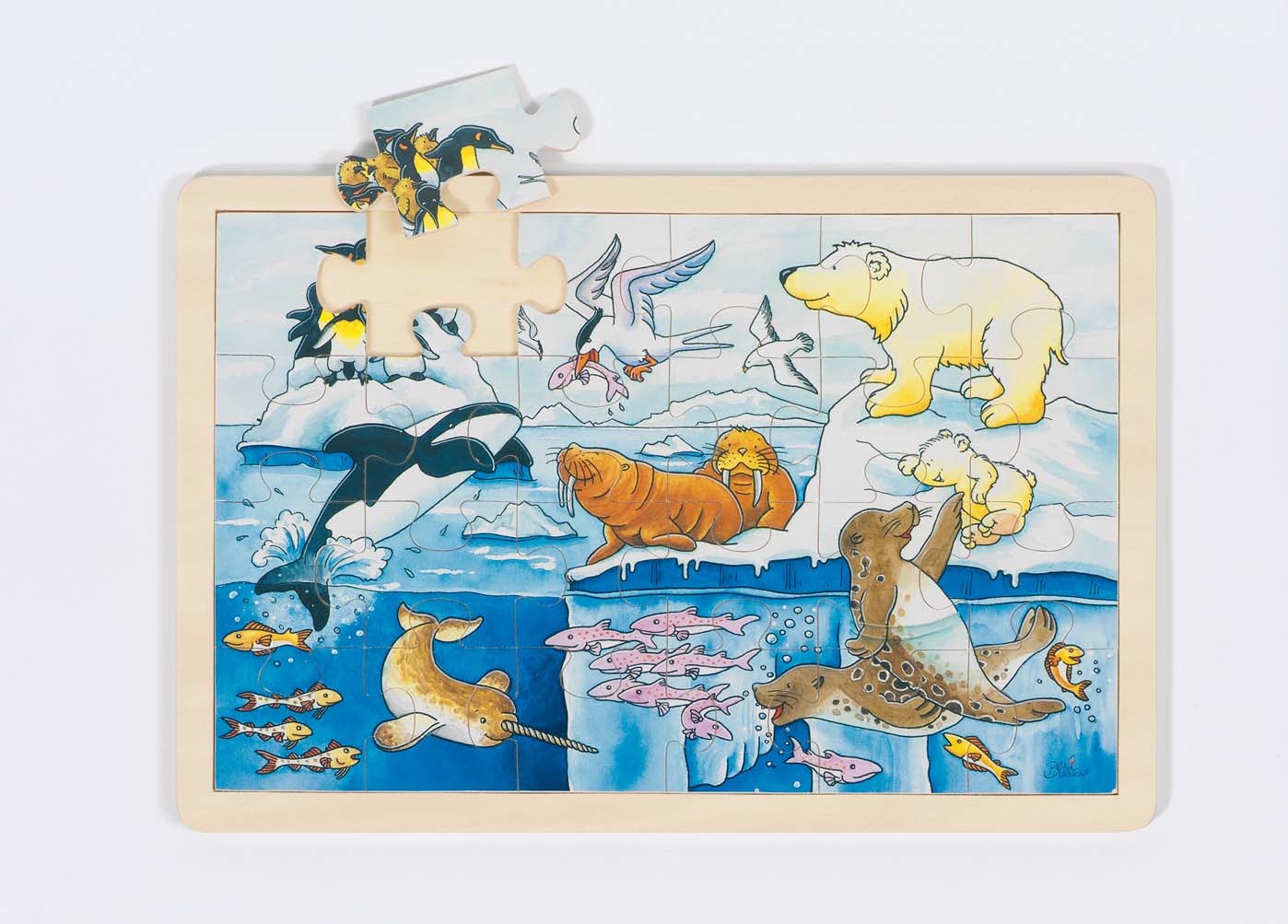 Goki Dřevěné puzzle - Arktida