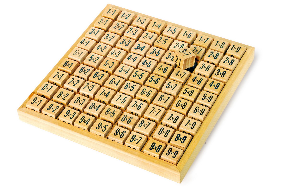 Dřevěné počítadlo pro malou násobilku