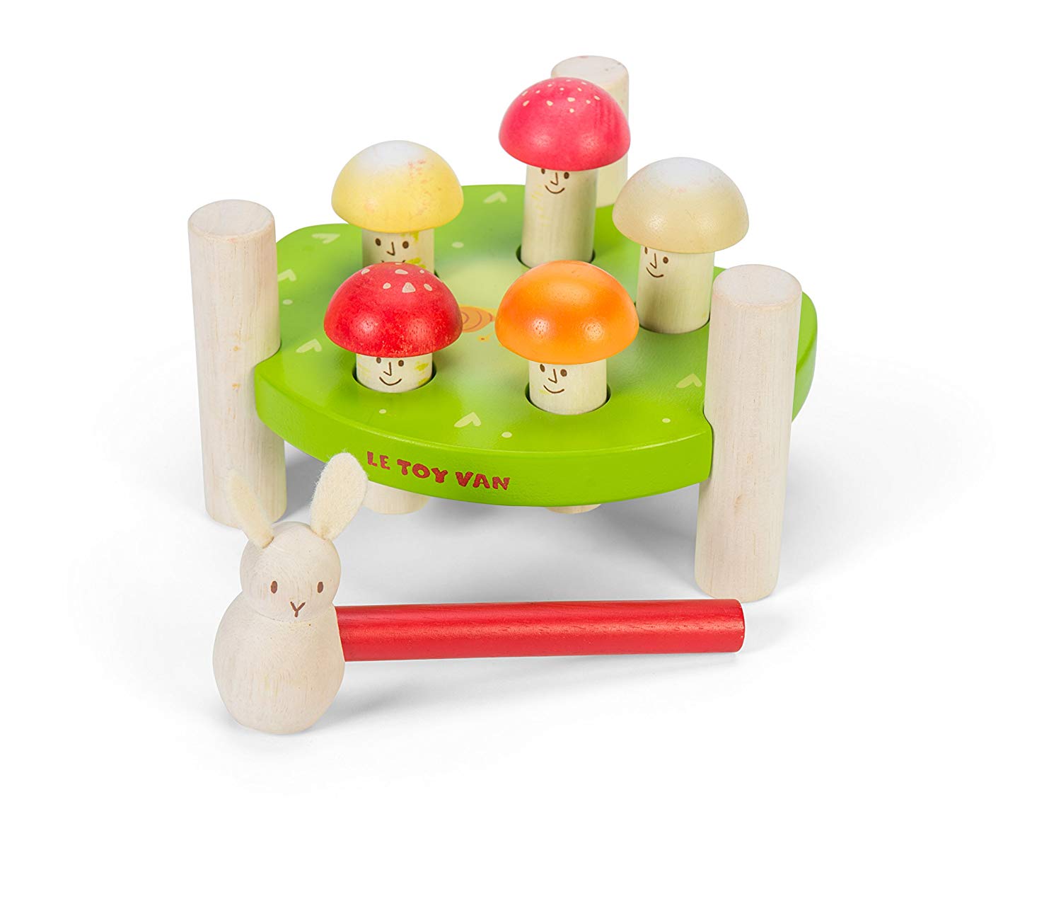Le Toy Van dřevěná zatloukačka veselé muchomůrky
