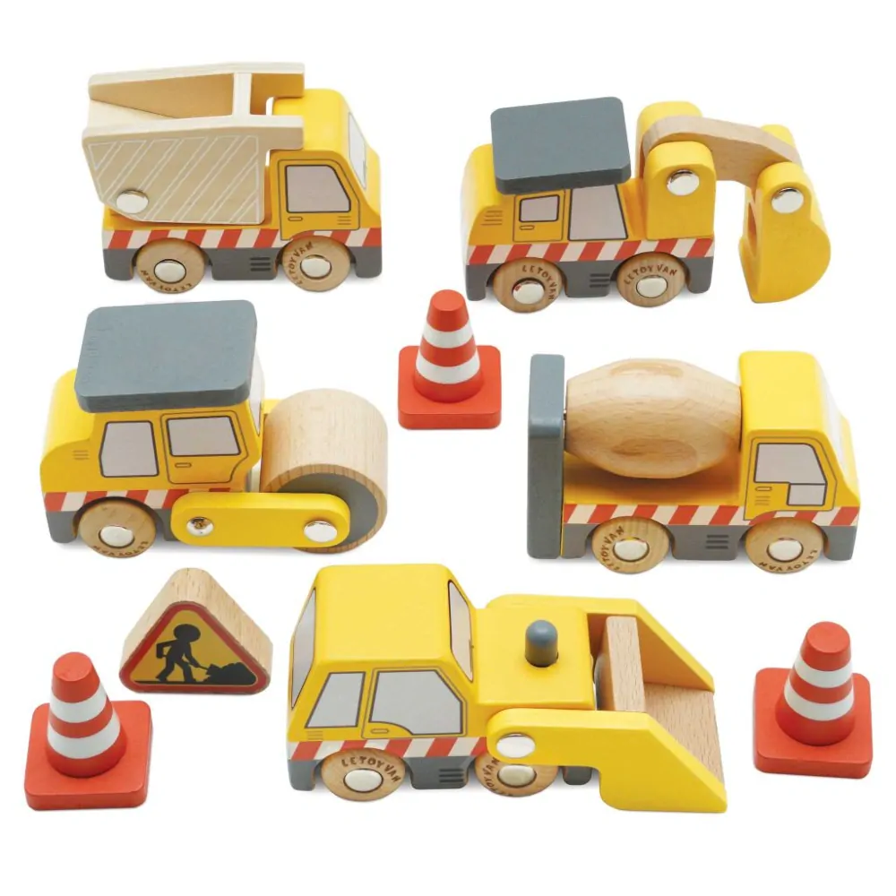 Le Toy Van dřevěný set stavebních strojů