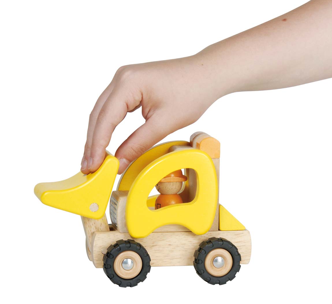 Goki Dřevěné auto s radlicí
