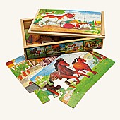Dřevěné puzzle - zvířátka