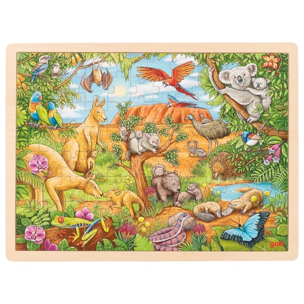 Goki Dřevěné puzzle - Austrálie