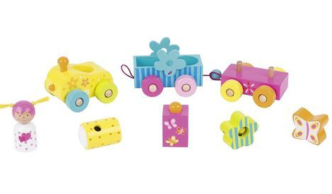 Goki Dřevěný tahací vláček - Punta Cana