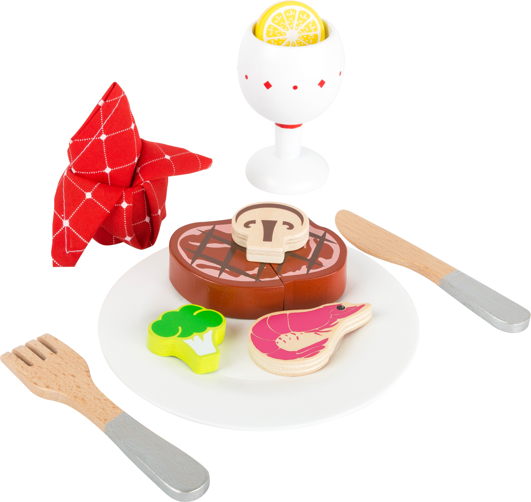 Dřevěný set - večeře 31 kusů