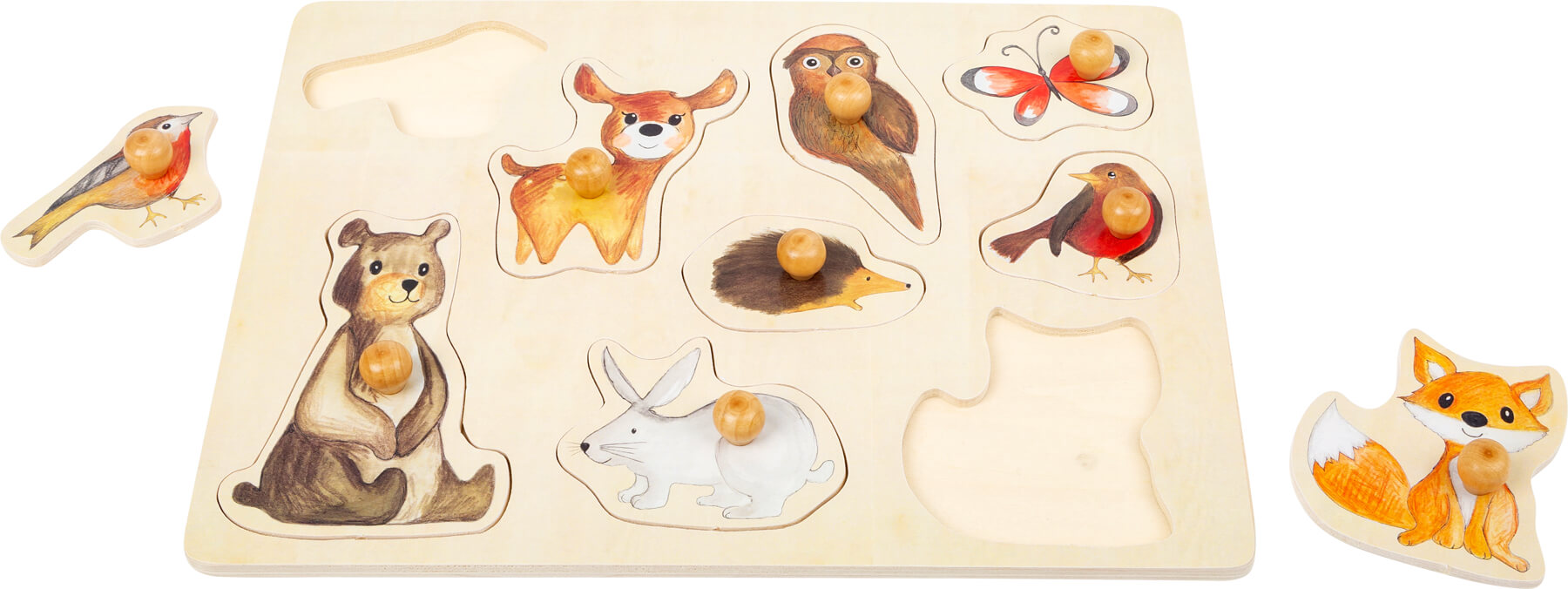 Dřevěné puzzle Lesní zvířátka