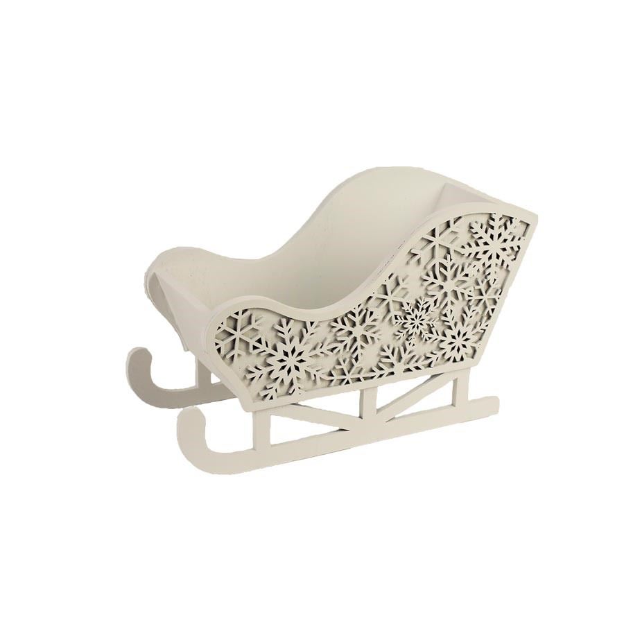 Saně dekorační bílé malé