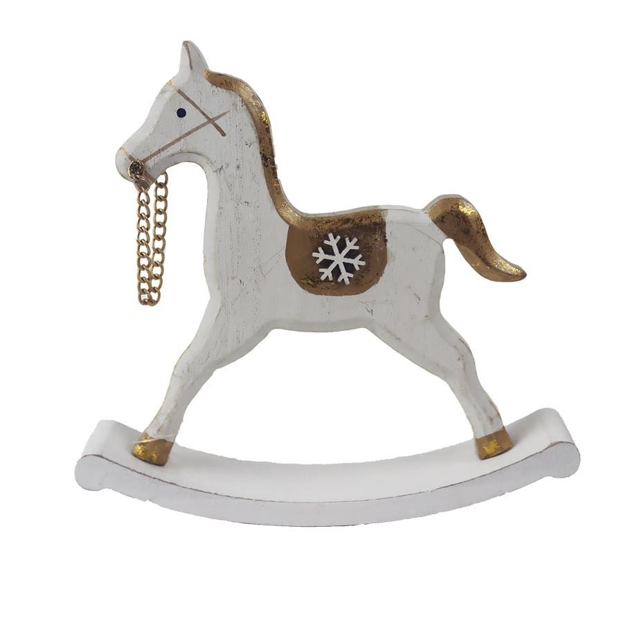 Dřevěný houpací koník 18cm