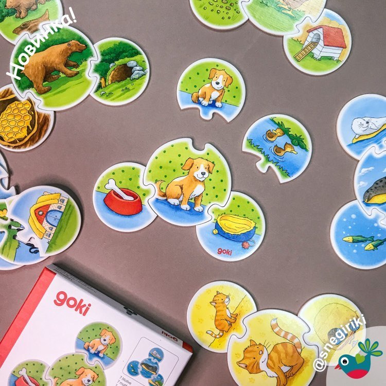 Goki Puzzle přiřazovací hra zvířátka