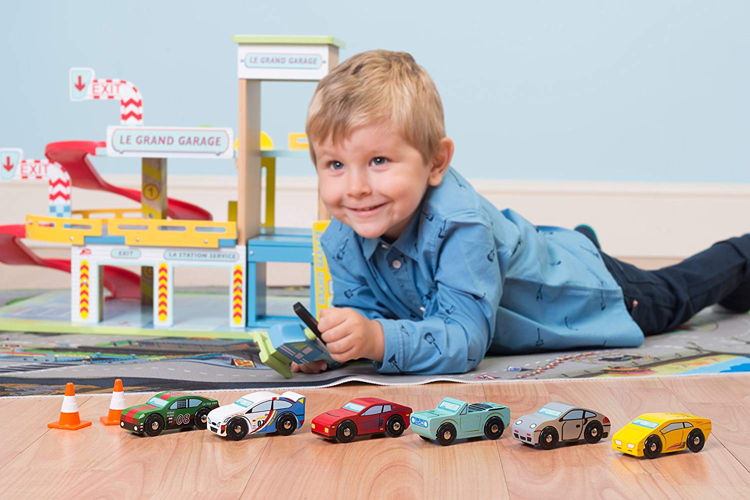 Le Toy Van dřevěný set autíček Montecarlo Sports