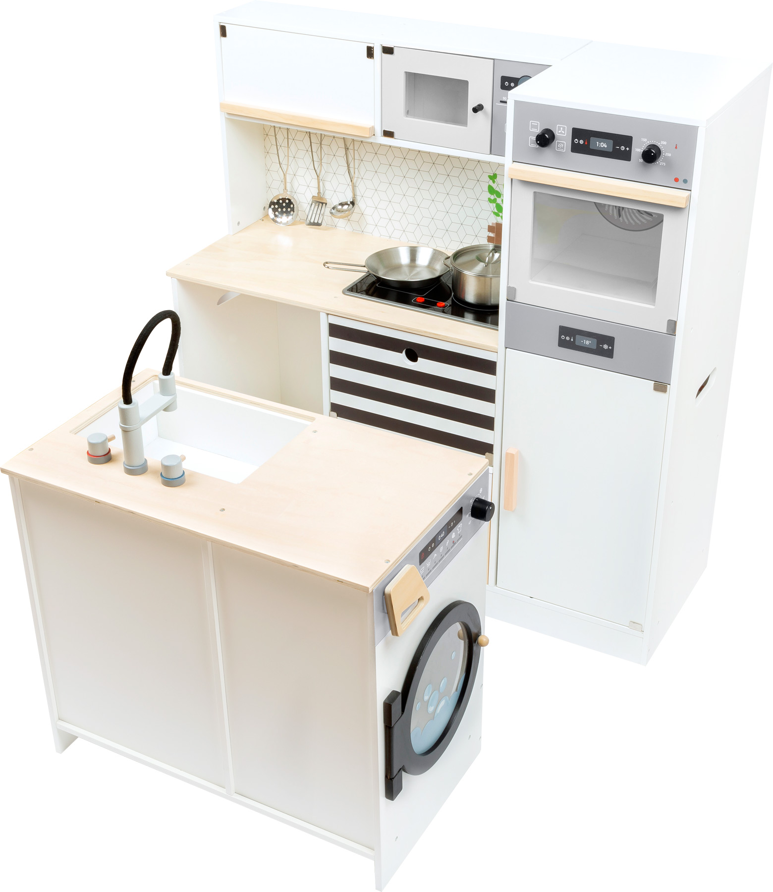 Dětská dřevěná kuchyňka s pračkou Modular