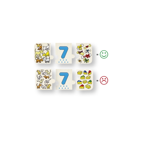 Goki Dřevěné puzzle - Počítáme a přiřazujeme