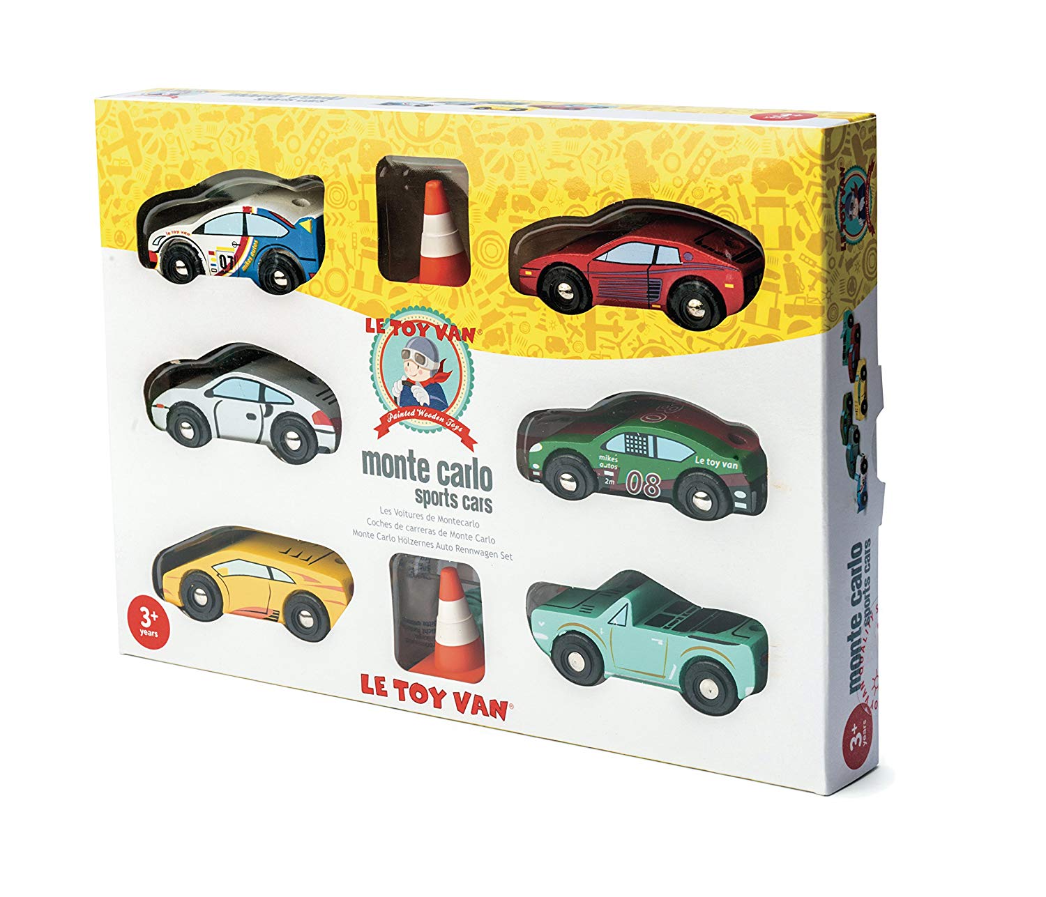 Le Toy Van dřevěný set autíček Montecarlo Sports