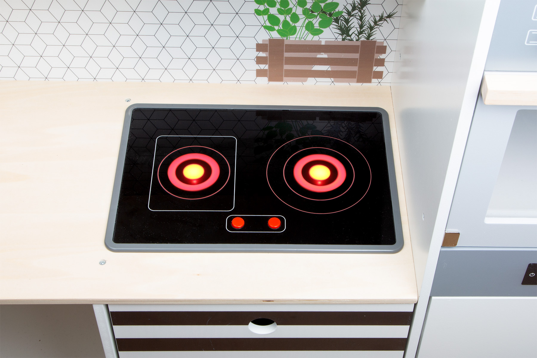 Dětská dřevěná kuchyňka s pračkou Modular