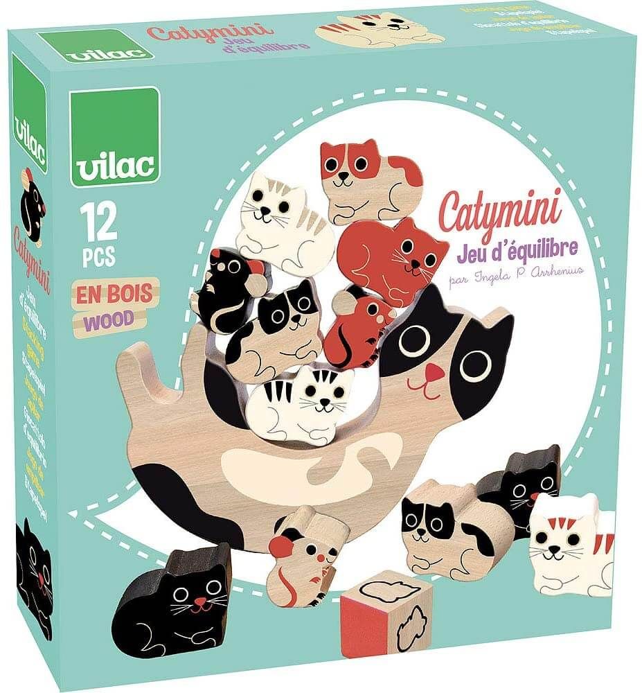 Vilac Dřevěná balanční hra kočičky