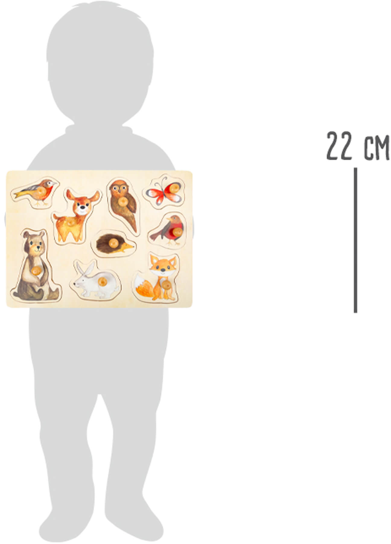 Dřevěné puzzle Lesní zvířátka