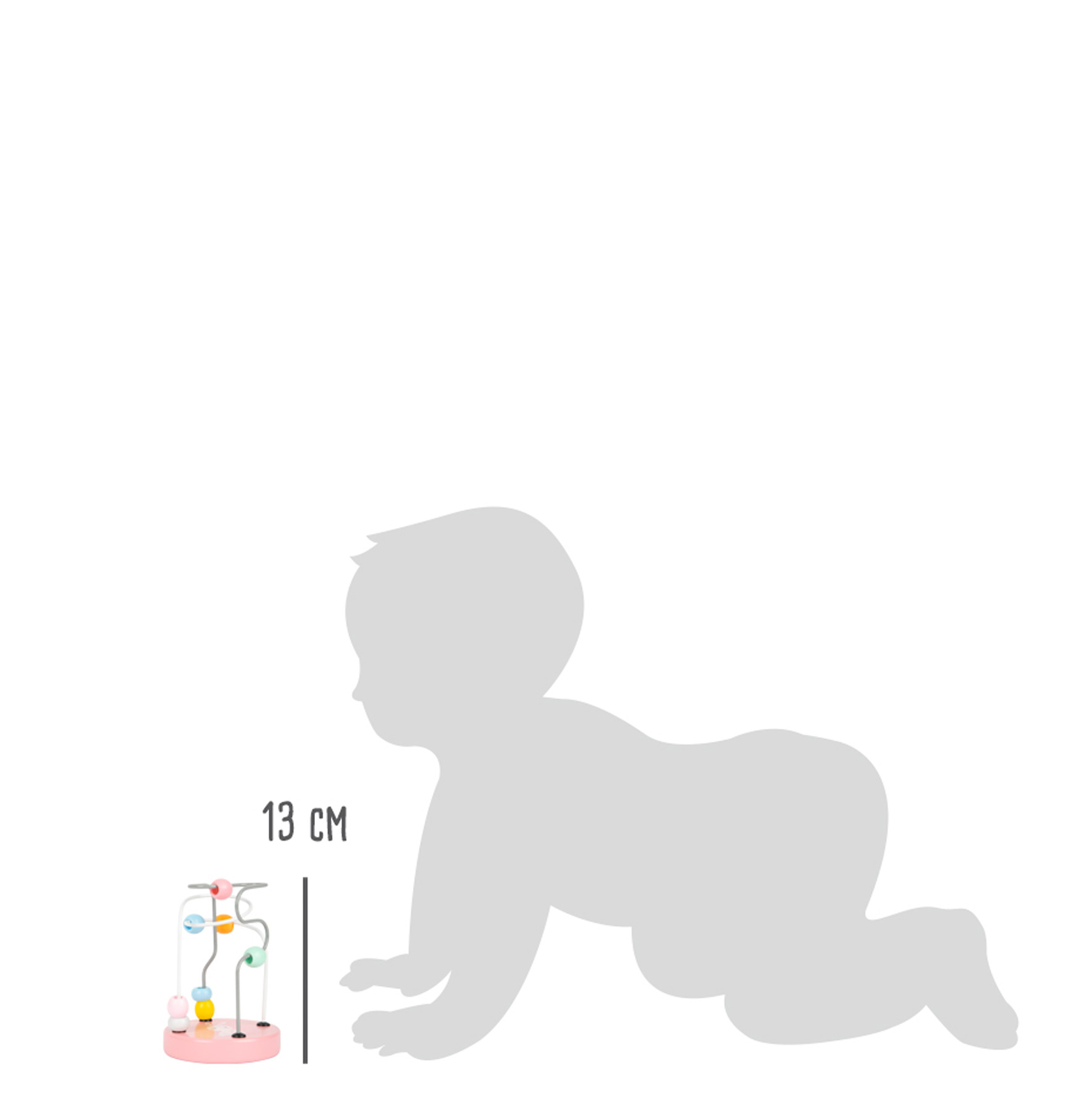 Dřevěný motorický labyrint pastelový Králíček