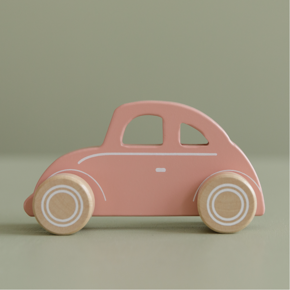 Little Dutch dřevěné autíčko Brouk pink