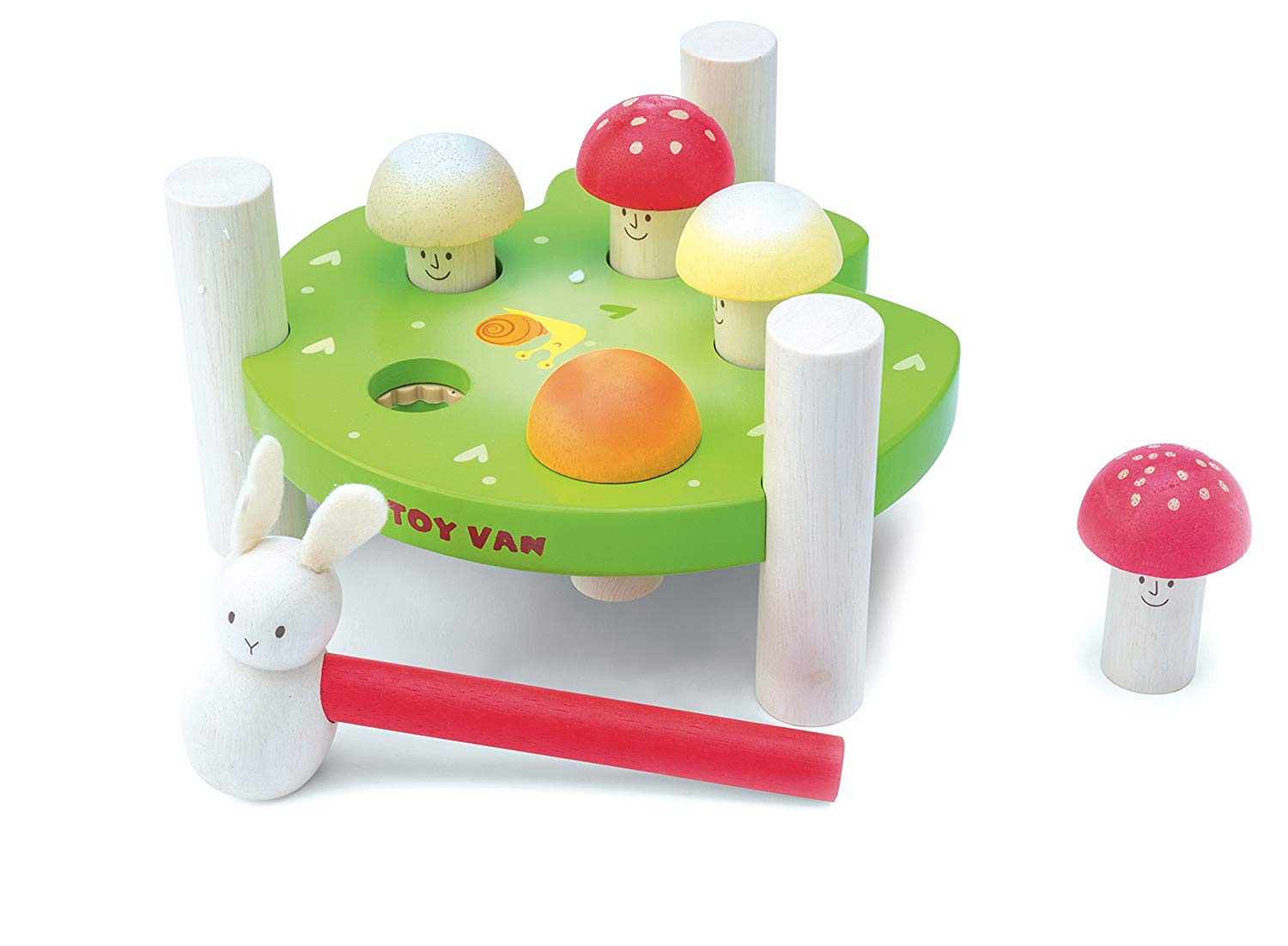 Le Toy Van dřevěná zatloukačka veselé muchomůrky