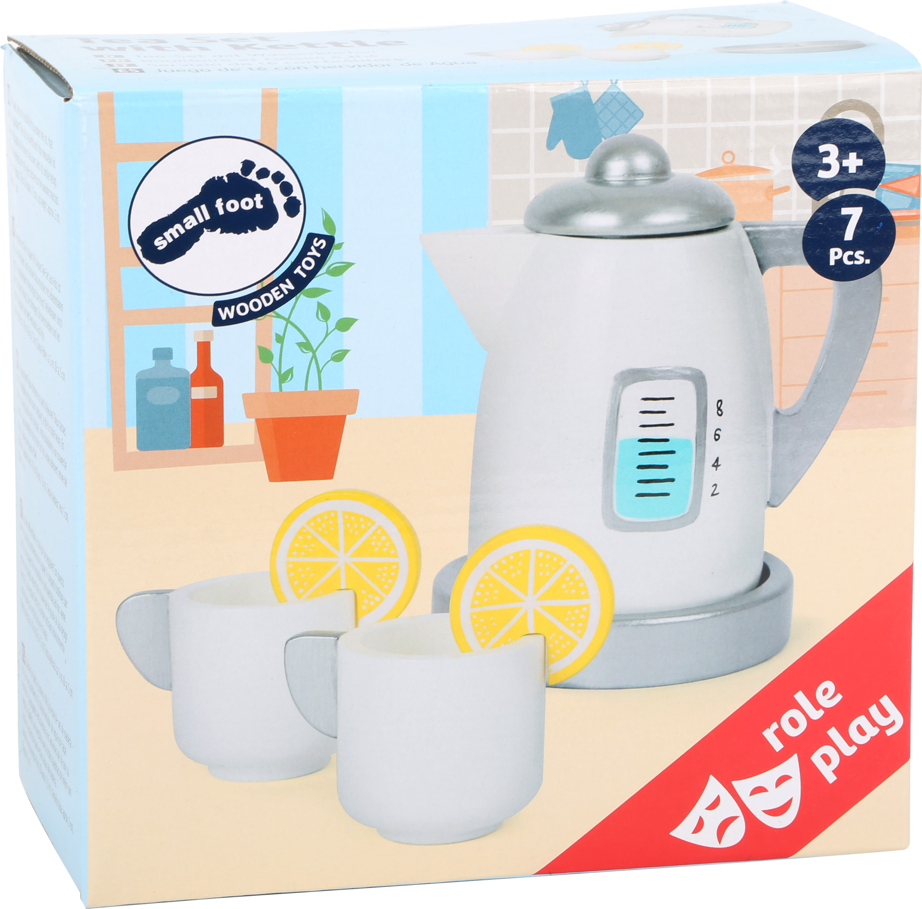 Dřevěný čajový set s konvicí