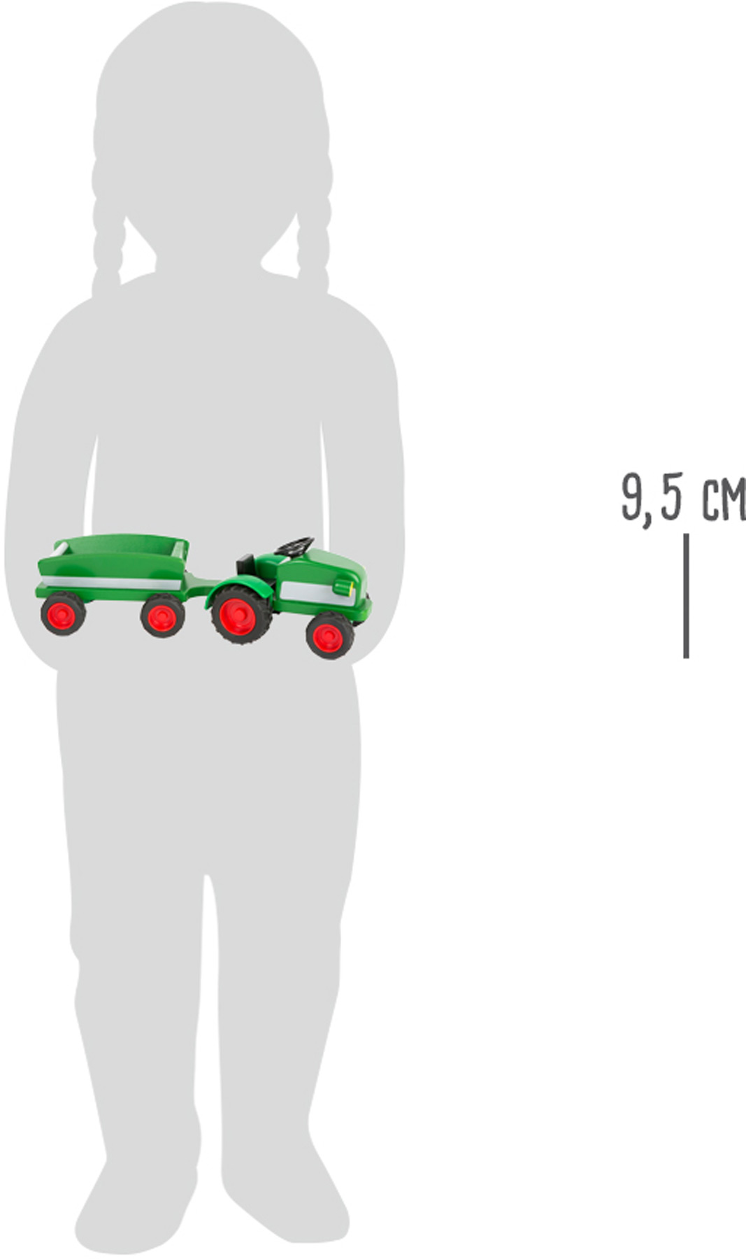 Dřevěný traktor s vlečkou