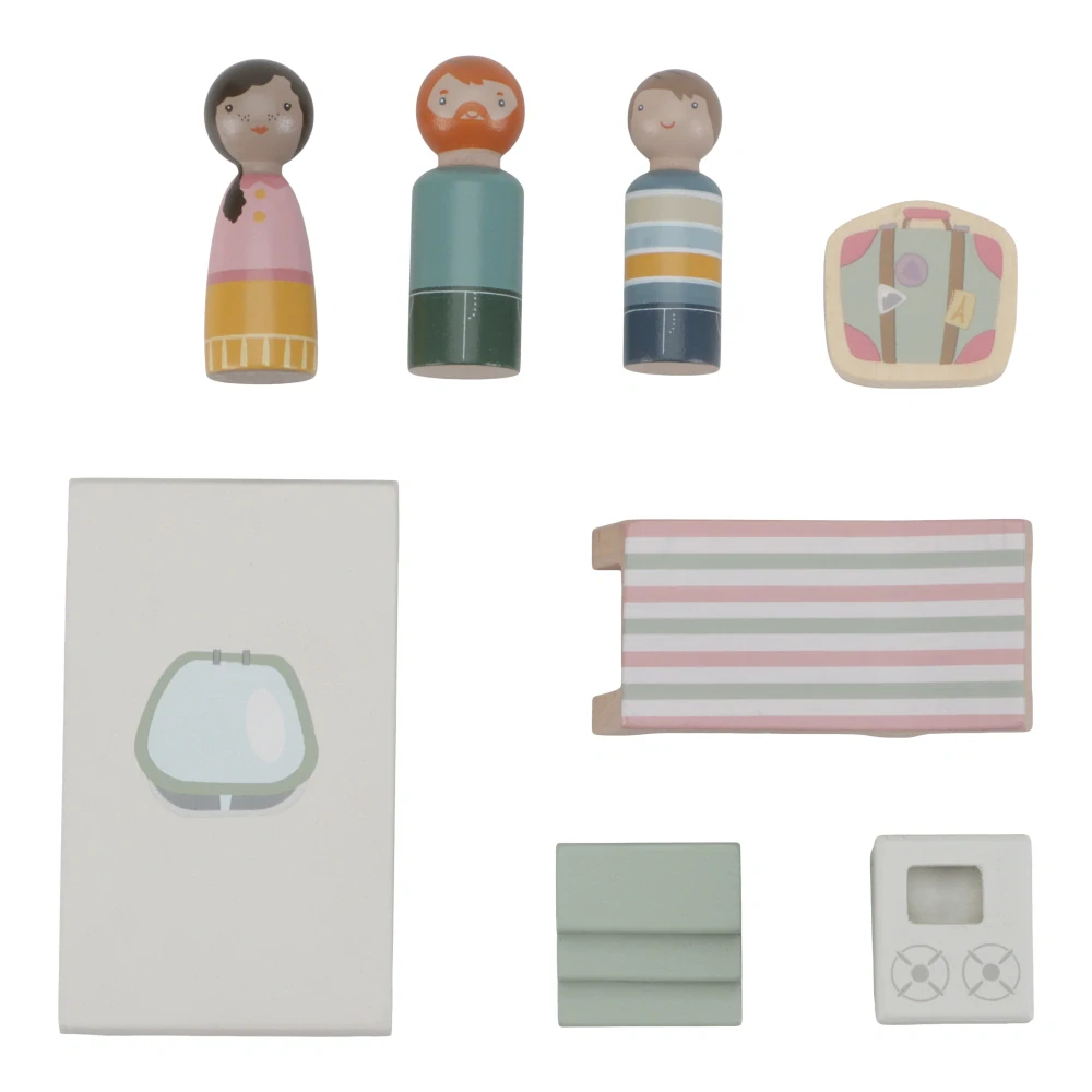 Little Dutch dřevěné auto s karavanem 